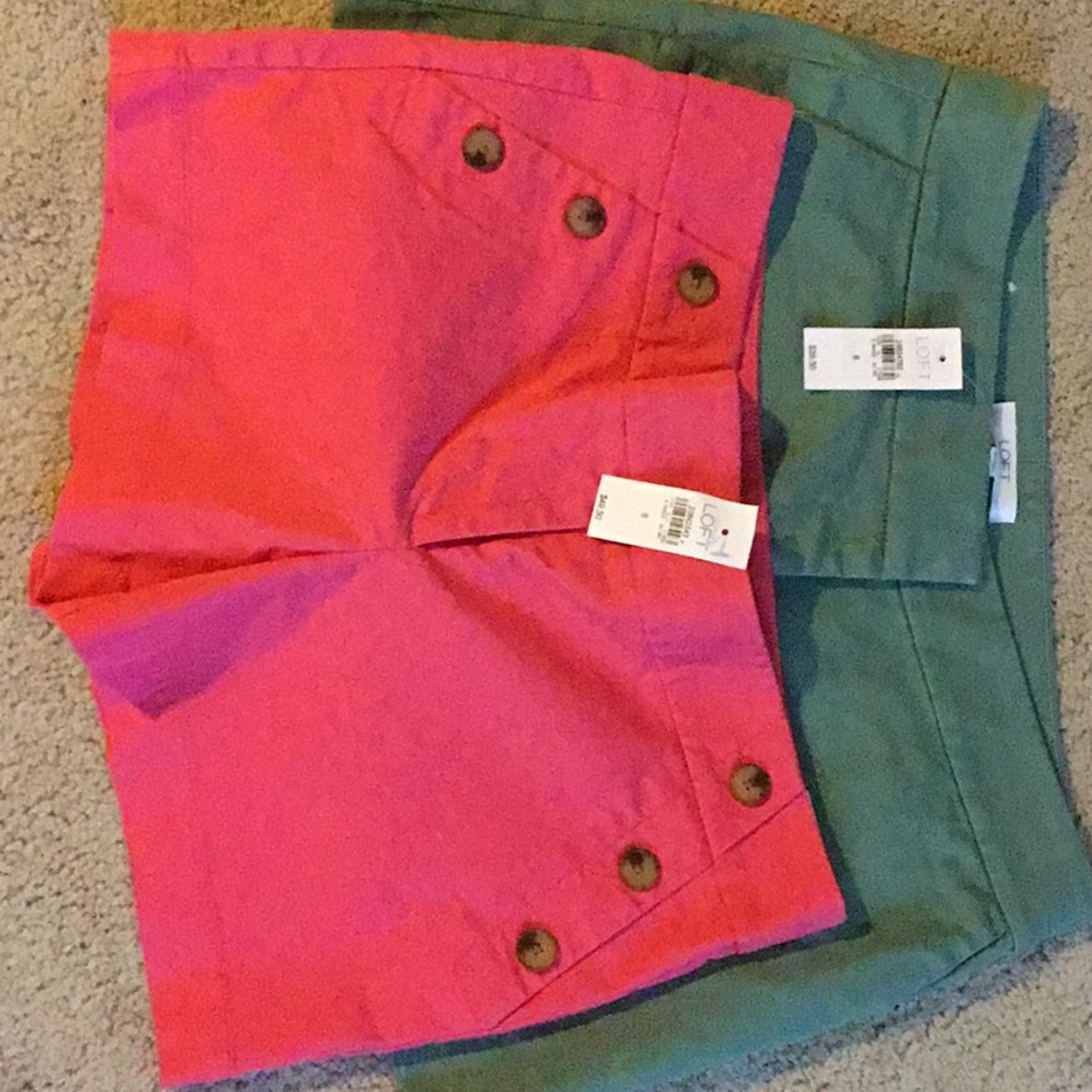 NEW 2 pairs of Loft shorts size 8